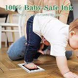Nabance Baby Footprint Kit Handprint Kit with 4 Inkless Pads 2 Frames 8 Cards view 3
