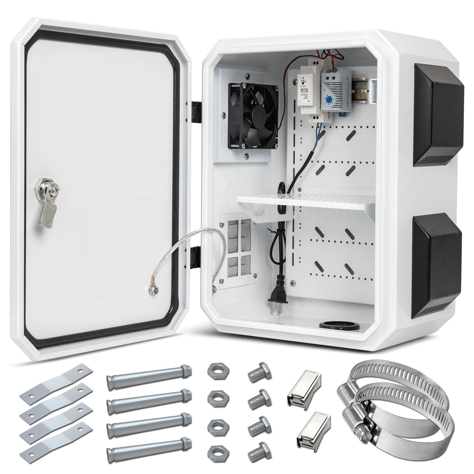 Outdoor Electrical Box With Thermostat And Fan, Cold-Rolled Steel Plate, Like New - Rio Grande Trade - View #4