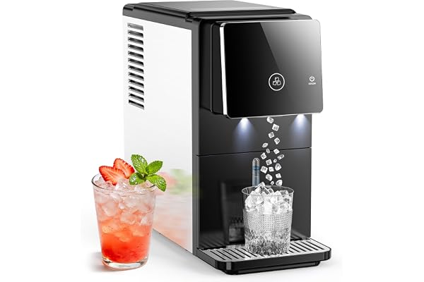 COWSAR Nugget Countertop Ice Maker, Automatic Ice Dispenser, 33 lbs/Day Chewable Pellet Ice Machine with Self-Cleaning & Measured Dispensing, Portable Ice Maker for Home, Kitchen, Office