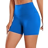SURF CUZ Workout Shorts for Women 5" Seamless Gym Biker High Waist Running Spandex Yoga Tummy Control Leggings