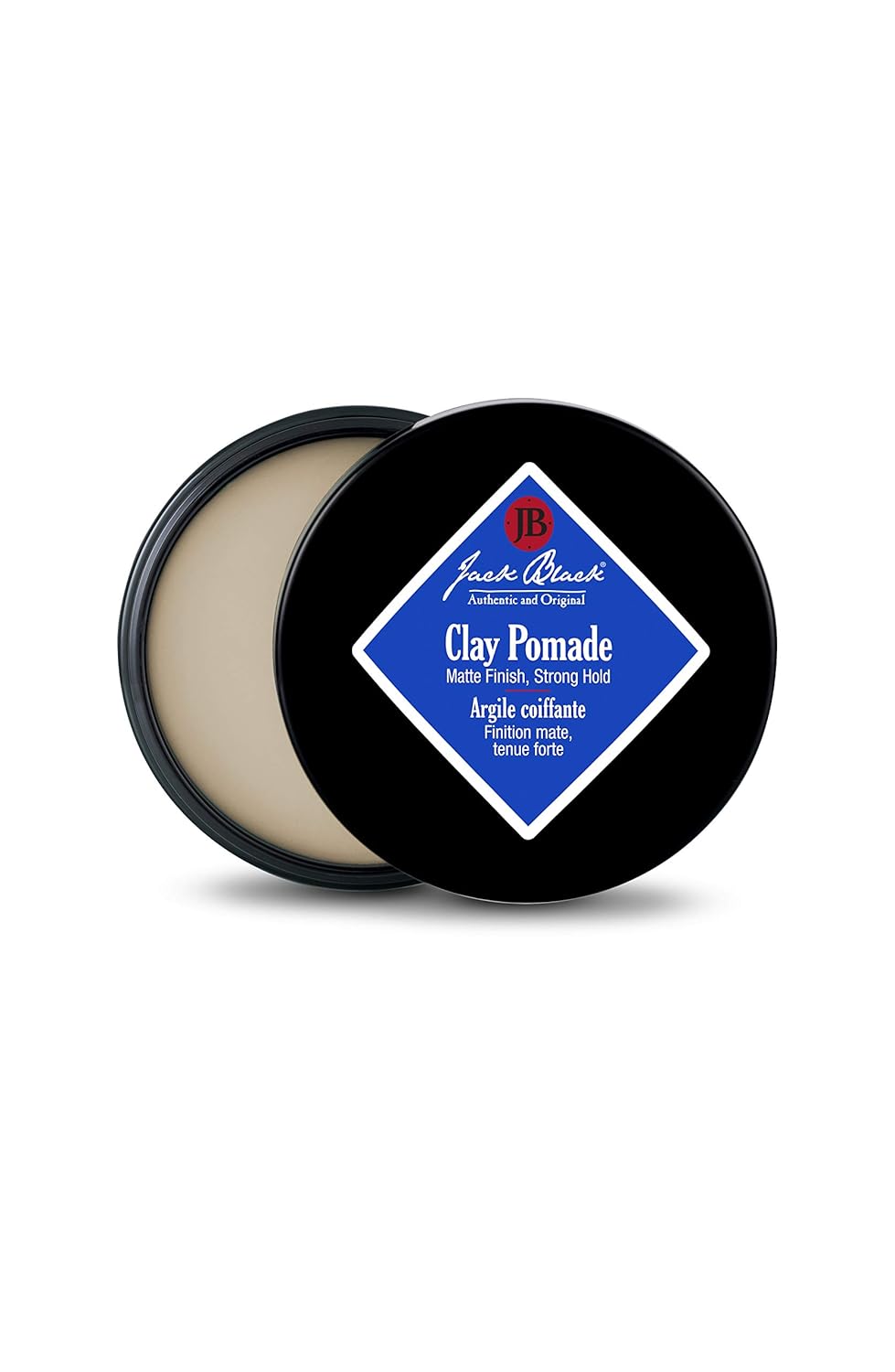 Jack Black - Clay Pomade, 2.75 oz - PureScience Formula, Hair-Sculpting, Natural-Looking Hold, Matte Finish, Buildable Control, Natural Oils, Botanical Extract, Fragrance Free