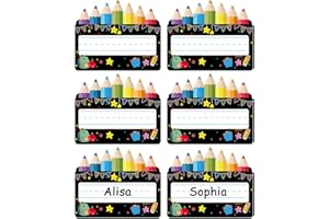 SICOHOME Name Tags for Classroom Desks - 48pcs Chalkboard Bright Student Name Plates for Classroom for Kindergarten Preschool Classroom Back to School Teacher Supplies Must Haves