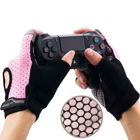 YoRHa Gaming Handschuhe Silikongriff Anti-Rutsch Anti-Schweiß Stoma Atmungsaktiv Design Perfekt bequeme Passform.Perfekt zum 