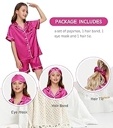 ALHAVONE Kids Girl Pajama Set with Headband