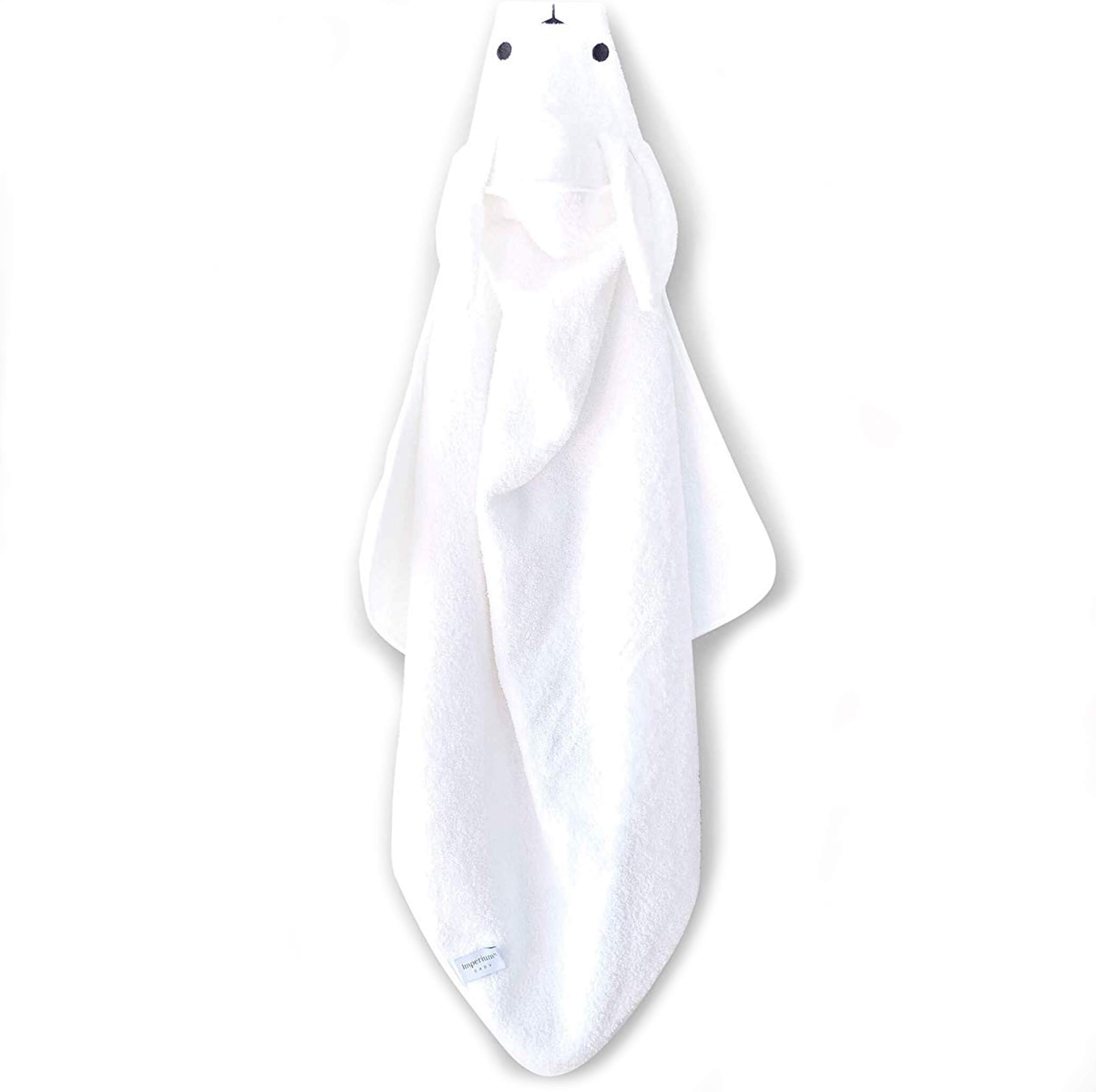 Imperium11 Baby Bunny Bath Towel - Hooded Bath Towel for Babies and Kids (White, 70cm x 70cm)