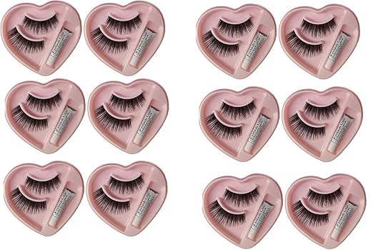 URBANMAC False-Fake Eyelashes With Glue Set Natural (Pair of 12)