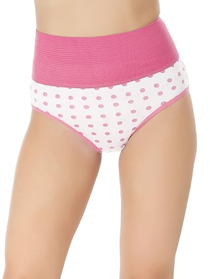 Blue & White Poly Cotton Printed Panty for Women