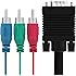 Fosmon 3RCA Component RGB (Male) to VGA (Male) Video Cable for TV Monitor Projector - 6 ft / 1.8m