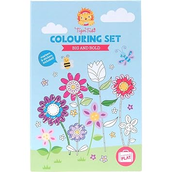Great Gifts For Girls 6 Years Old By Tiger Tribe Colouring Set For Girls Flowers Colouring Book Activity Set For Girls Great Travel Activity Packs For Kids Activity Book Actividades Creativas
