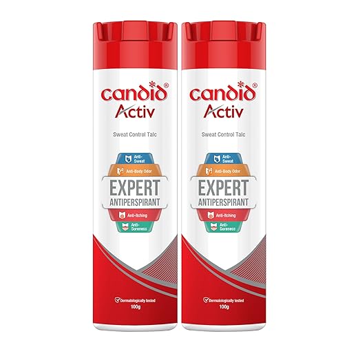 Candid Activ Sweat Control Talc, 100 g (Pack of 2)