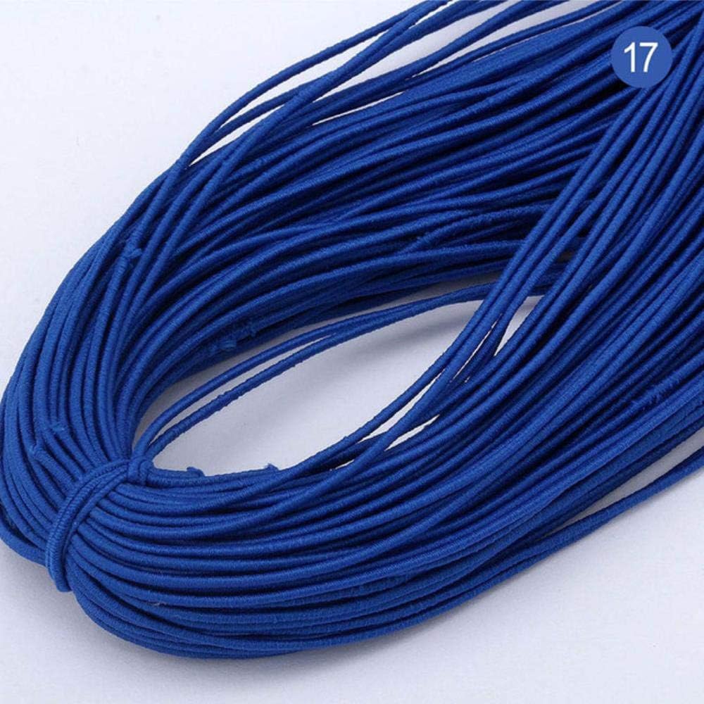 1mm Colorful Round Hair Elastic Band Stretching Elastic Rope Rubber Band Elastic Line Jewelry Beads DIYSewing Accessory 27y,Blue,27y