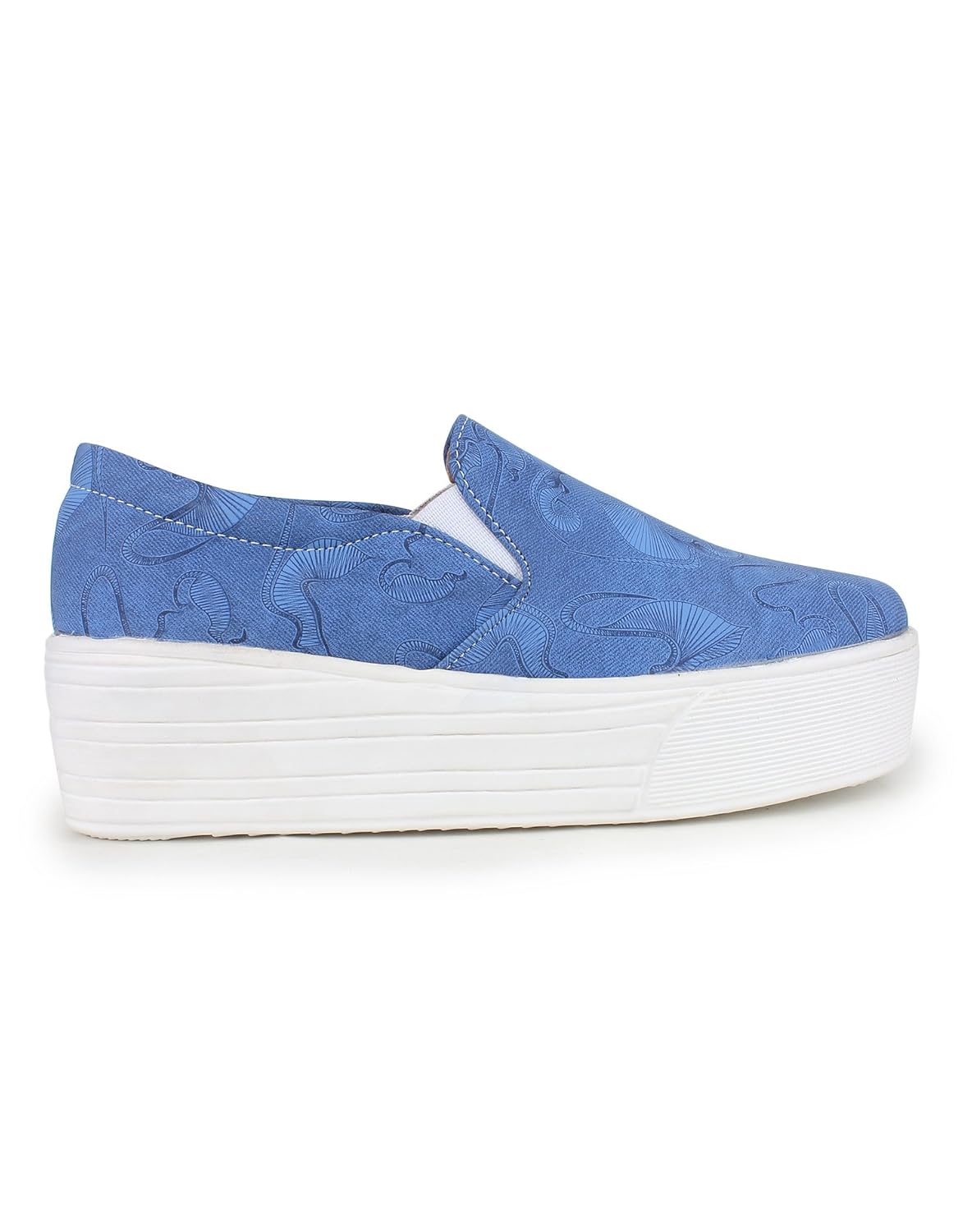 zapatoz womens fabric blue color casual shoe