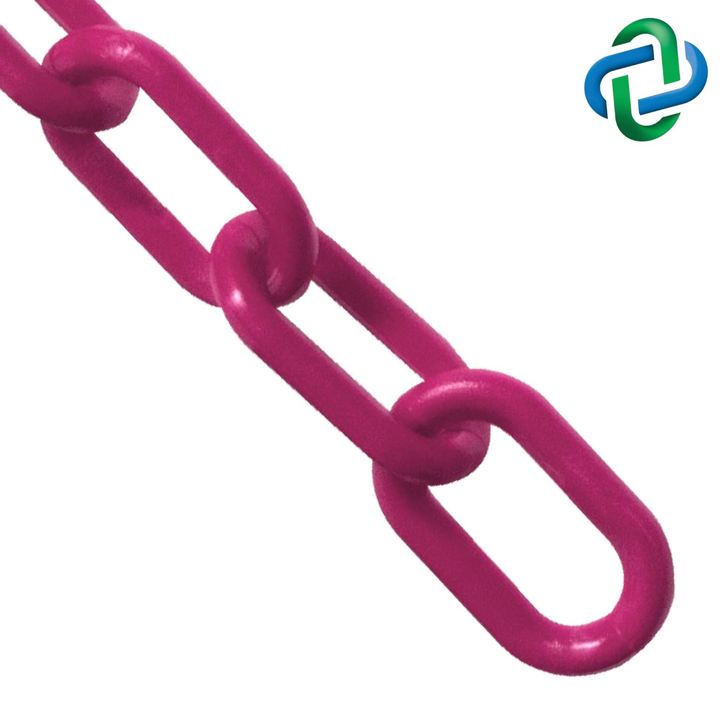 Mr. Chain Plastic Barrier Chain, Magenta, 1Inch Link Diameter, 100Foot Length (10018100