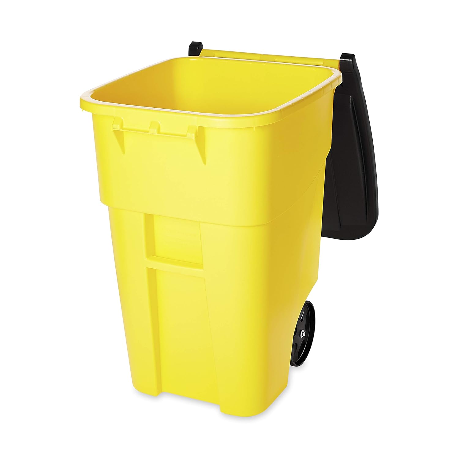 Rubbermaid Commercial Products BRUTE Rollout Heavy-Duty Wheeled Trash/Garbage Can - 50 Gallon - Yellow: Office Waste Bins: Industrial & Scientific