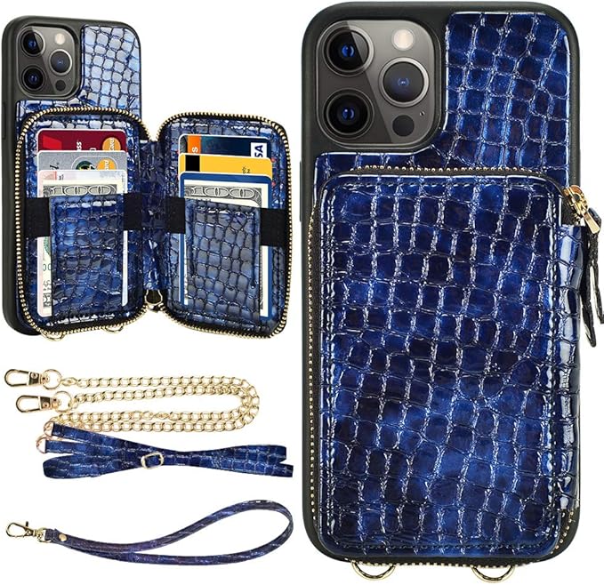 LAMEEKU Wallet Case Compatible with iPhone 12 Pro Max, Card