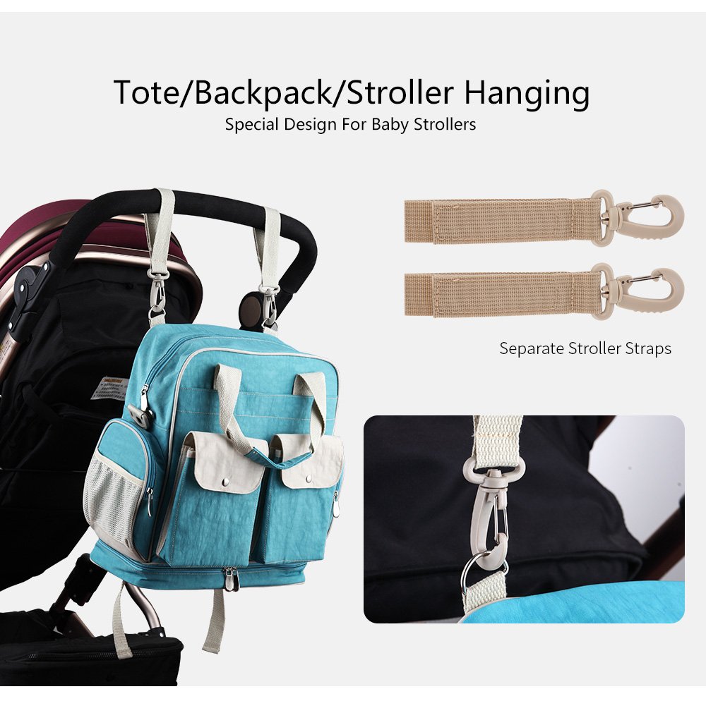 Diaper Bag Backpack with Insulated Pockets Multi-Function Waterproof Travel Nappy Changing Bags with Stroller Straps, Large Capacity, Stylish and Durable