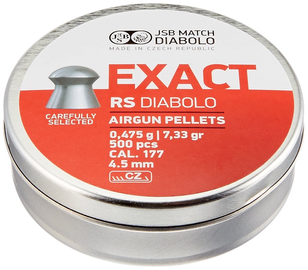 JSB Diabolo Exact RS Air Gun Pellets .177 Cal, 7.3 Grains, 500ct Jeff