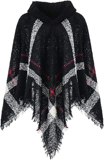 poncho sweater with hood
