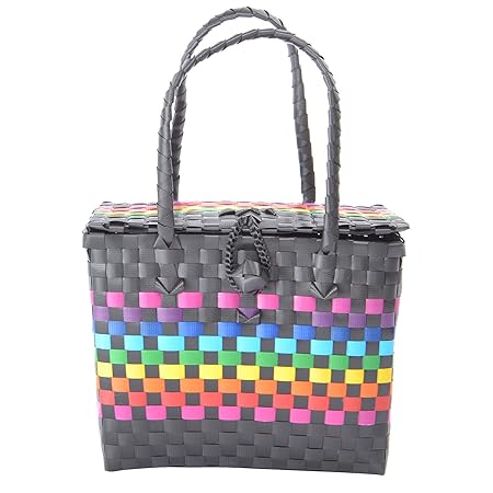 Shraddha Collections Multipurpose Picnic Basket (Multicolour, 8x10.5x7 Inches)