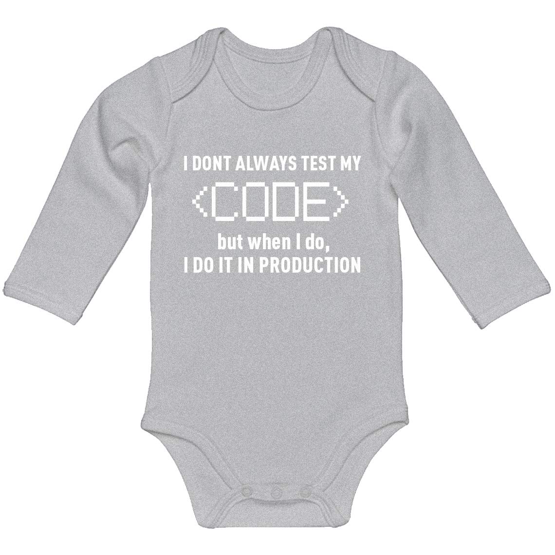 Apo7 Ch Baby Romper I Dont Always Code 100 Cotton Long Sleeve Infant Bodysuit Clothing Clothing Shoes Jewelry