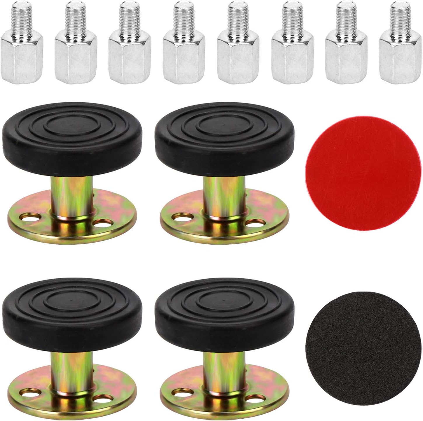 Adjustable Bed Frame Anti Shake Tool, Threaded Headboard Stoppers, Bed Stopper, Head Board Stabilizer, Bed Rail Support Prevents Wobble - Ideal Headboard Bumper or Bed Leg Support (27-90mm, 4 Pack)