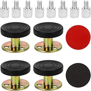 Adjustable Bed Frame Anti Shake Tool, Threaded Headboard Stoppers, Bed Stopper, Head Board Stabilizer, Bed Rail Support Prevents Wobble - Ideal Headboard Bumper or Bed Leg Support (27-90mm, 4 Pack)