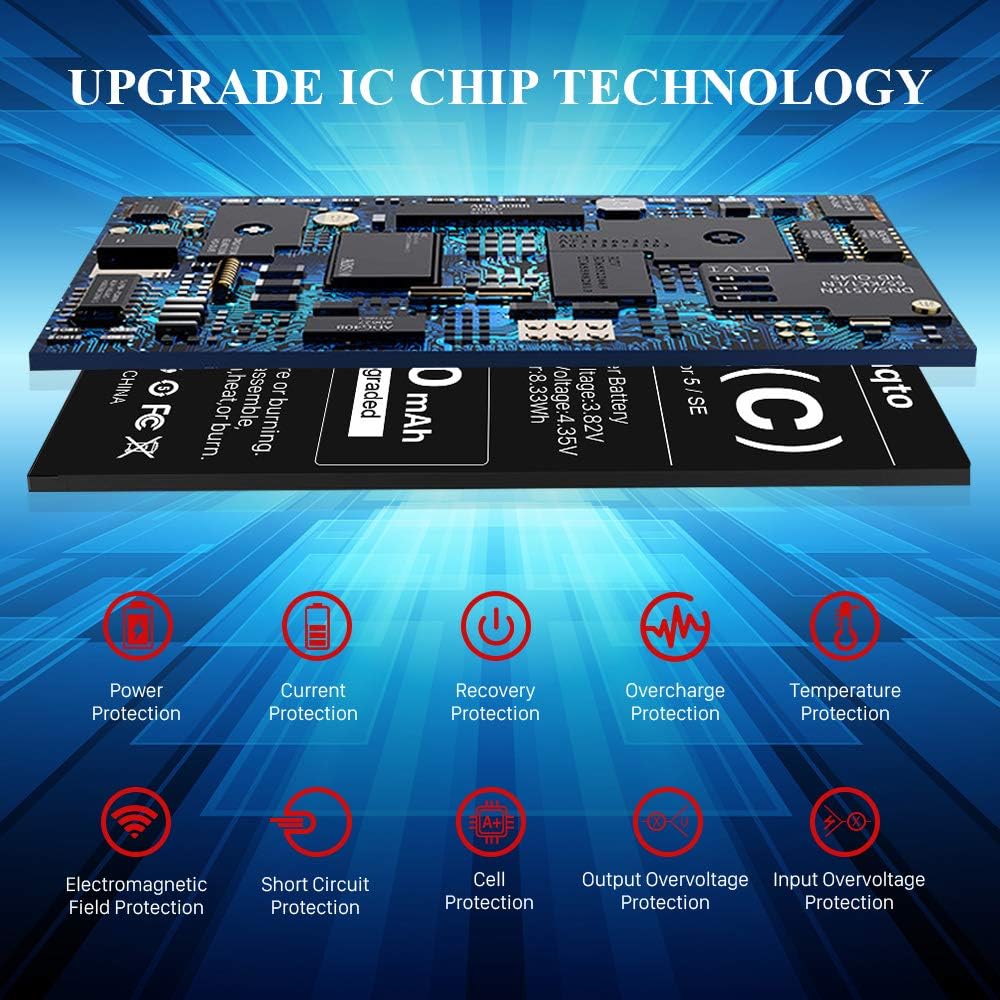 [2180mAh] Battery for iPhone 5S/ 5C (Not 5 or SE), High Capacity New Upgrade 0 Cycle Durable Li-Polymer Replacement Battery with Full Set Repair Tool Kit, Adhesive & Instructions: Home Audio & Theater
