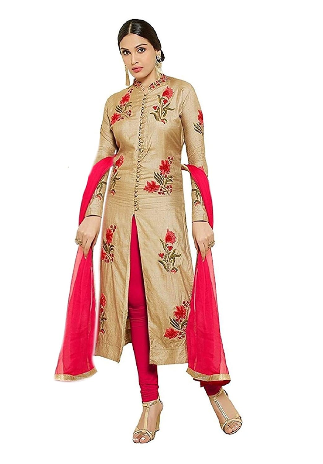 vastrang sarees women's cotton dupatta (mastani-cream_cream and red_free size)