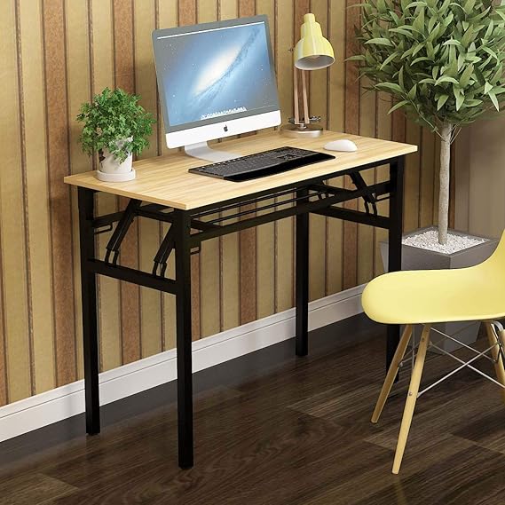 Bespivet Non Assemble Folding Computer Desk Simple PC Laptop Study Desk