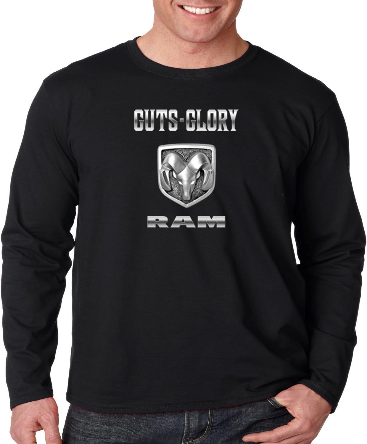 Juiceclouds Dodge Ram Long Sleeve Shirt Guts and Glory Ram S-3XL
