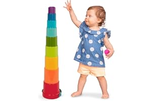 Battat – Stacking Toy – Educational & Dexterity Toy – Nesting Cup Playset – Water & Beach Toys – 18+ Months – Stack Up Cups, 