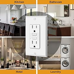 ELECTECK 20 Pack GFCI Outlets 15 Amp, Tamper