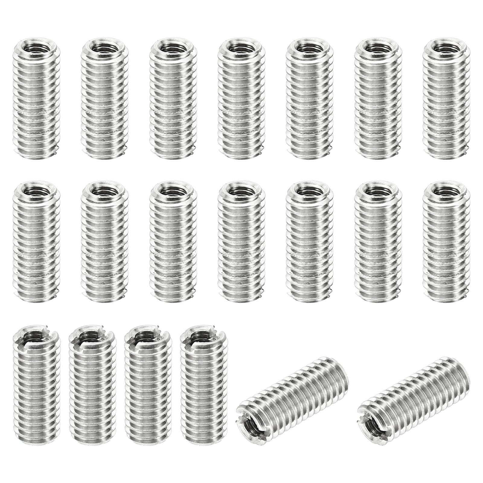 PATIKIL Thread Adapters Sleeve Reducing Nut, 20 Pcs M5x0.8 Male to M3x0.5 Female Repairing Insert Nut Screw Reducer Stainless Steel Fastener 12mm