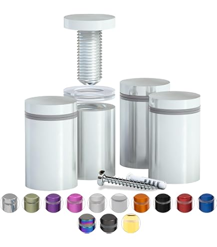 Uxcell 5/8" X 1" Standoff Screws - 4pcs Stainless Steel Wall Mount Sign Holders For Acrylic & Glass