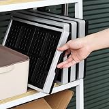 Afromy 15 L Folding Plastic Stacking Storage Crates Box Pack of 4 view 6