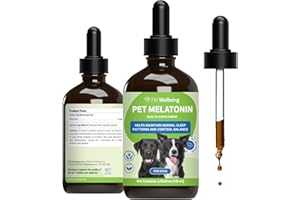 Pet Wellbeing Pet Melatonin for Dogs - Supports Adrenal Health, Cortisol Balance, Helps Maintain Normal Sleep Patterns - Liqu