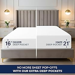 Utopia Bedding Queen Fitted Sheet Deep Pocket