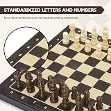 Peradix Wooden Magnetic Chess Set 30x30cm Folding Board with 2 Extra Queens view 3