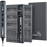 STREBITO Mini Electric Screwdriver Set, 70-in-1 Max Precision Electric Screwdriver Kit with Lights, 5 Upgraded Torque Levels,