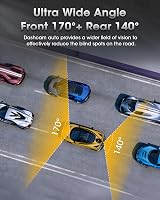 Jansite 10 Inch Mirror Dash Cam Front Rear 1080P Night Vision Type-C Parking view 4