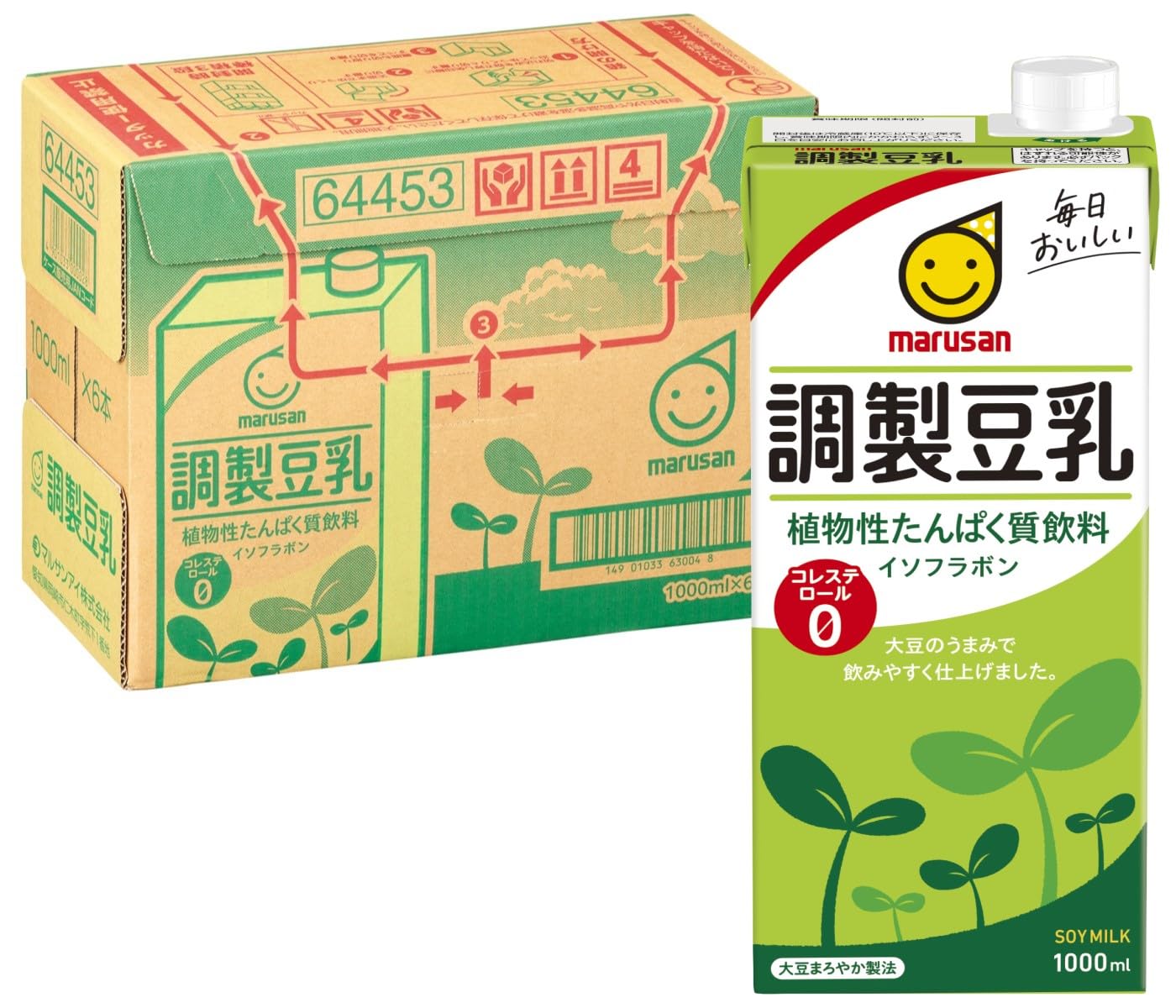 マルサン 調製豆乳 1L×6本商品画像