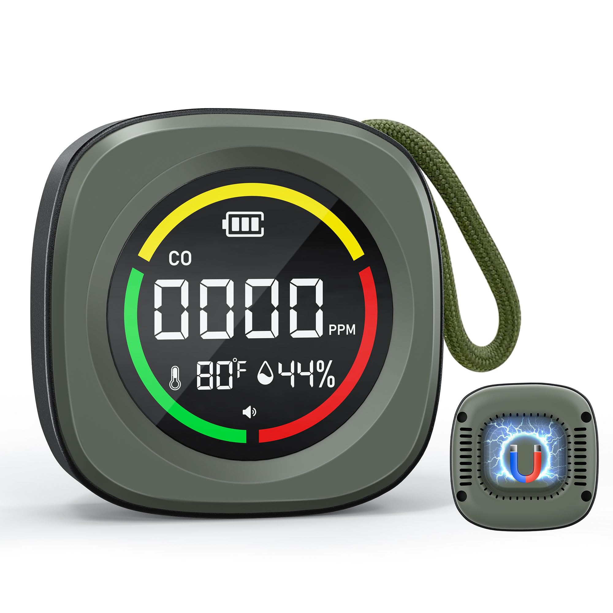 Photo 1 of [2025 Upgrade] Carbon Monoxide Detectors - Portable CO Detector for Travel [Real Time Safety Guard] Mini 3-in-1 Co Monitor w/Mag, RV CO Alarm Temp/Hum Sensor, Rechargeable CO Monitor 168H Standby