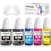 Mintink GI-290 G3200 G4210 Ink Refill for Canon GI 290 GI290 290 Ink Bottles Work for Canon PIXMA G4210 G3200 G4200 G2200 G1000 Printers (GI-290 Ink 5-Pack 2Black 1Cyan 1Magenta 1Yellow)