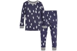 Burt's Bees Baby Boys' 2-Piece Long Sleeve Tee and Pants Organic Cotton Pajama Set
