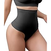 Mobeso Tummy Control Thong Shapewear for Women Seamless Body Shaper Panties High Waisted Shaping Underwear