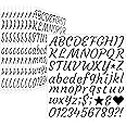 Llewyn 730 Pieces 10 Sheets Letter Stickers,Self Adhesive Waterproof Mailbox Numbers Stickers,Alphabet Decals for DIY,Bulletin Board,Window,Door,Sign,Bike,Car,Laptop,Scrapbook (Black, 1 Inch)