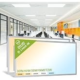 YXL 2 Pack 2x4 LED Flat Panel Light Drop Ceiling Light Fixture, 9576LM, 5CCT LED Drop Ceiling Office Light, 72W/60W/50W/40W/30W Selectable,6500K/5000K/4000K/3500K/3000K,Dimmable 0-10V,ETL