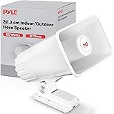 Pyle Indoor/Outdoor PA Horn Speaker - 8&rdquo; Portable PA Speaker with 8 Ohms Impedance &amp; 65 Watts Peak Power, Mounting Bracket &amp; Hardware Included