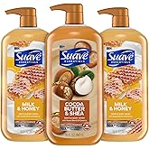 Suave Body Wash Variety Bundle – Milk & Honey 2-Pack & Cocoa Butter Shea, Gentle & Moisturizing Body Washes with Vitamin E, 30 Oz Ea (3 Piece Set)