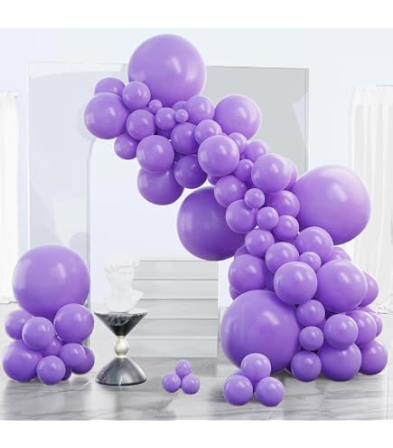 Esquirla 5-Piece Cylinder Pedestal Stand Covers - Light Polyester Covers For Graduation, Weddings, Parties (Light Purple)